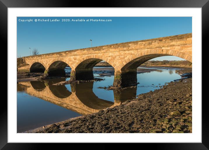 The Duchess Bridge, Alnmouth, Northumberland Framed Mounted Print by Richard Laidler