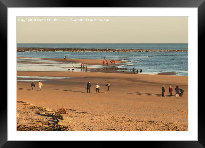 Alnmouth Beach Northumberland New Years Eve 2019 Framed Mounted Print by Richard Laidler