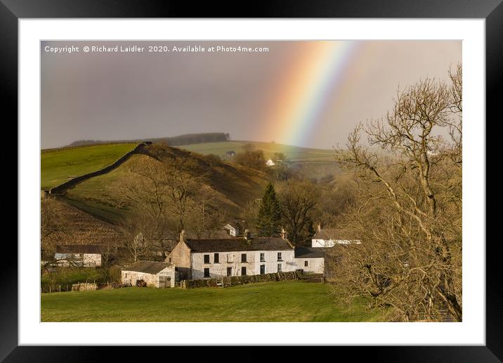 Rainbow's End at Dirt Pit Farm, Teesdale (2) Framed Mounted Print by Richard Laidler