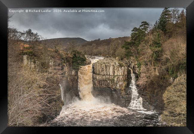 High Force Waterfall, Teesdale, In Spate Framed Print by Richard Laidler
