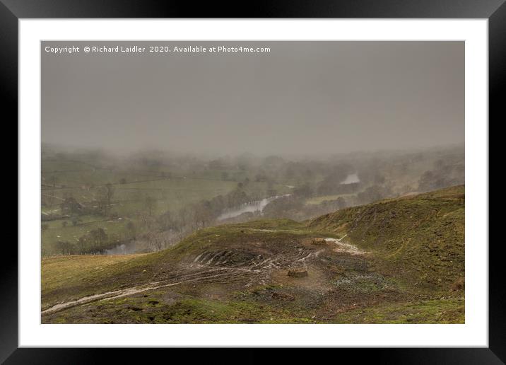 Incoming Blizzard, Whistle Crag, Teesdale Framed Mounted Print by Richard Laidler