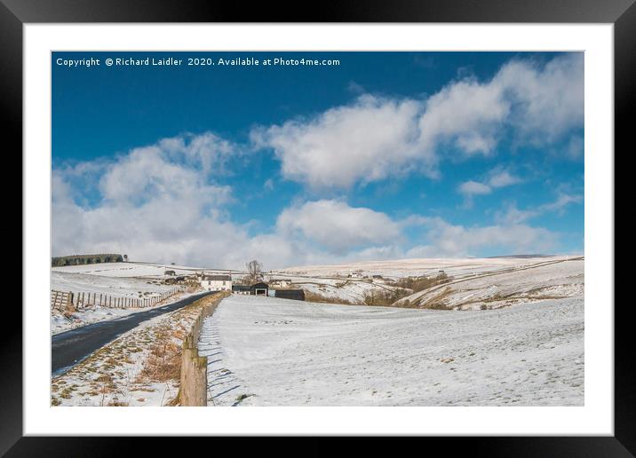 Ettersgill, Upper Teesdale in Winter Framed Mounted Print by Richard Laidler