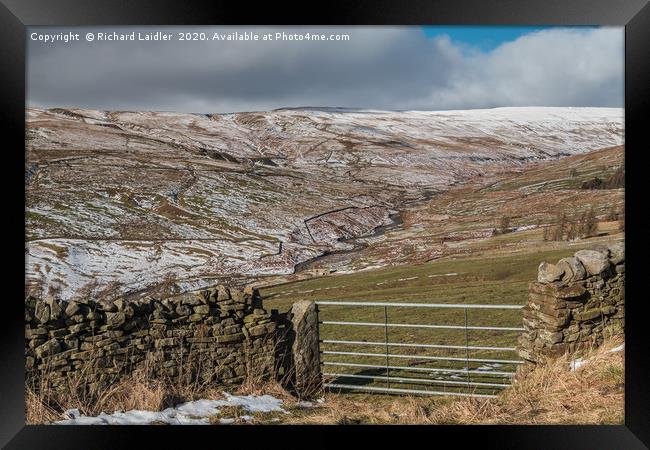 The Hudes Hope Valley in Winter (4) Framed Print by Richard Laidler