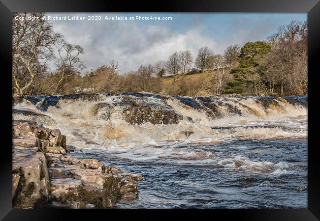 Low Force Cascade from the Pennine Way, Teesdale Framed Print by Richard Laidler