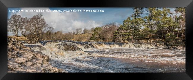 Low Force Cascade Panorama from the Pennine Way Framed Print by Richard Laidler