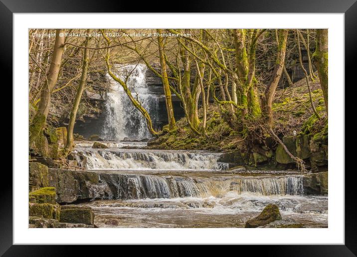 Summerhill Force and Bow Lee Beck, Teesdale Framed Mounted Print by Richard Laidler