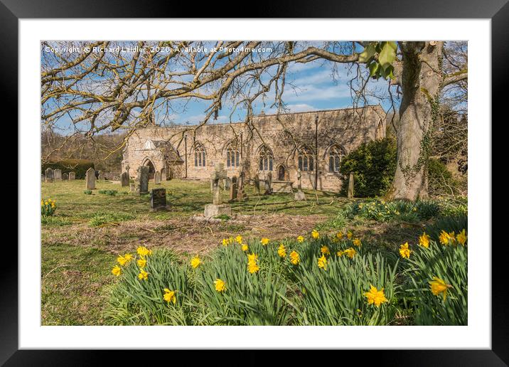 St Mary's Parish Church, Wycliffe, Teesdale Framed Mounted Print by Richard Laidler