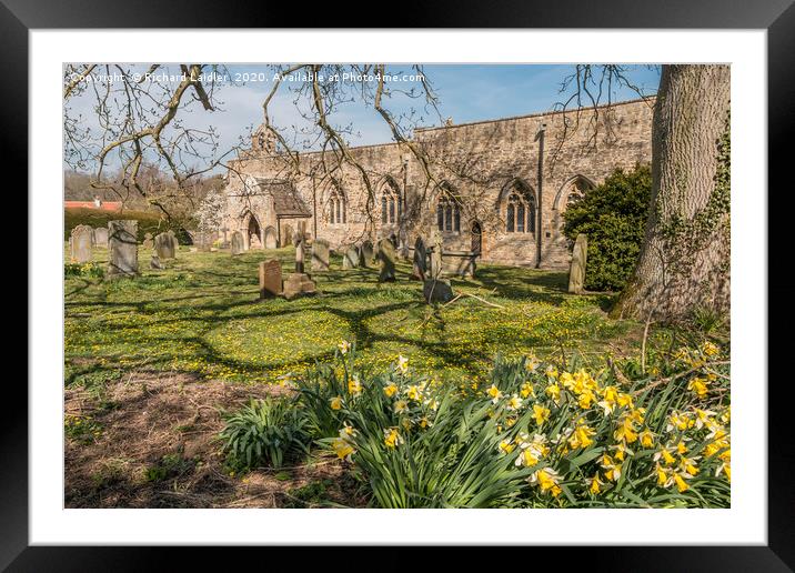 St Mary's Church, Wycliffe, Teesdale, in Spring Framed Mounted Print by Richard Laidler