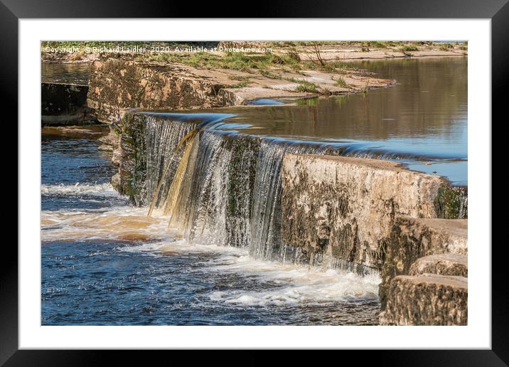 River Tees Cascade Closeup Framed Mounted Print by Richard Laidler