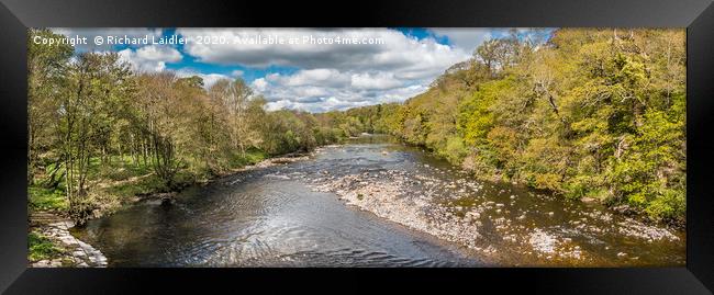 Spring Panorama on the River Tees at Whorlton  Framed Print by Richard Laidler