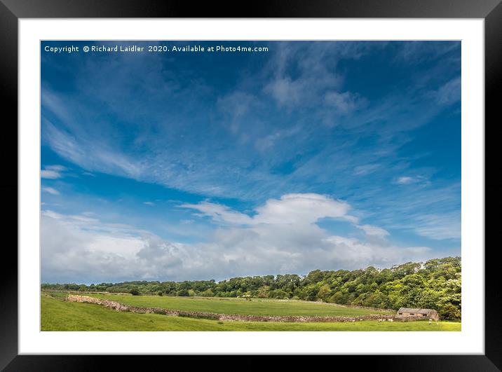 Big Sky and Bright Interval on the Teedale Way Framed Mounted Print by Richard Laidler