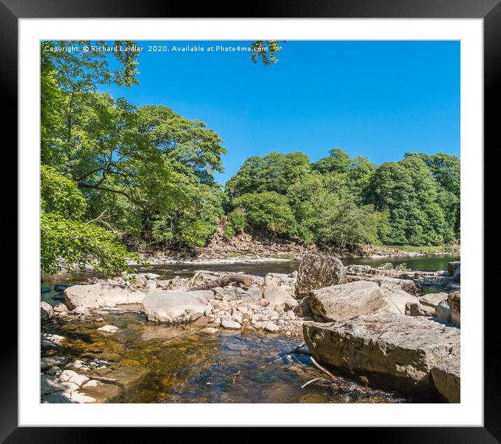 The Meeting of the Waters in Summer (2) Framed Mounted Print by Richard Laidler
