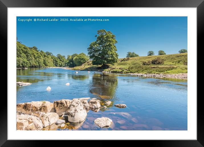 The River Tees at Rokeby in Summer (1) Framed Mounted Print by Richard Laidler