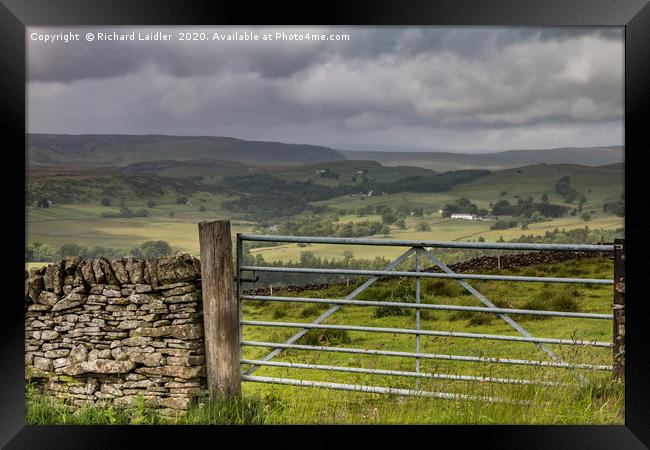 Upper Teesdale from Stable Edge, Dramatic Light Framed Print by Richard Laidler