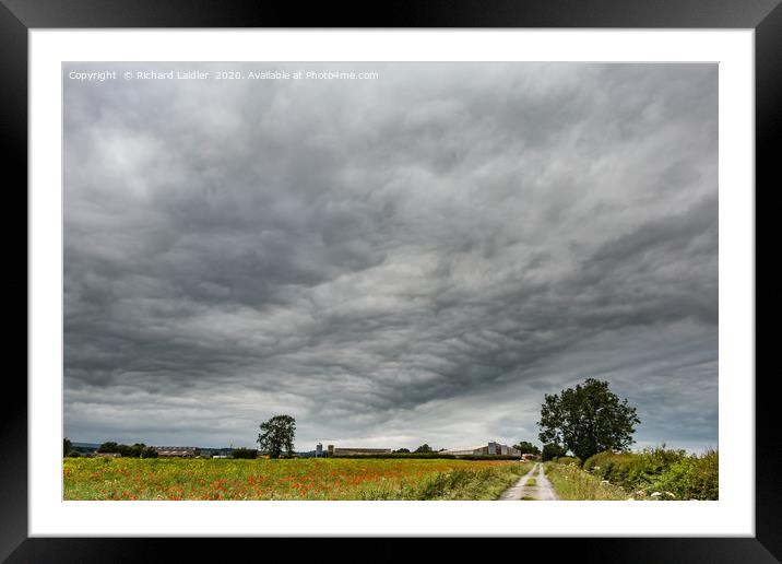 Stormy Sky at Van Farm, Teesdale Framed Mounted Print by Richard Laidler