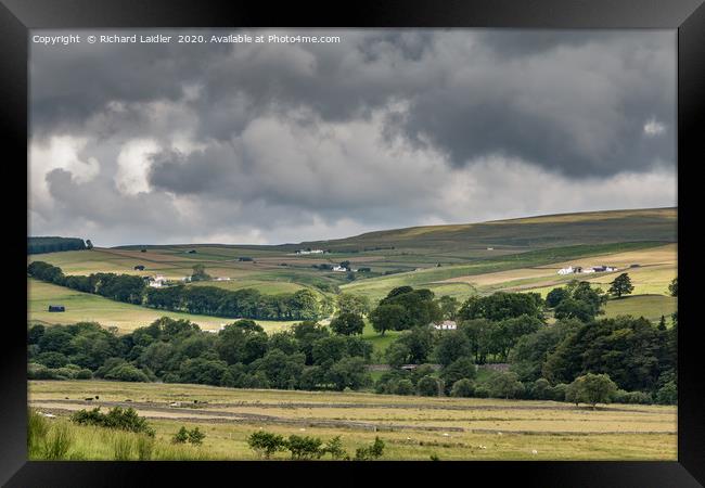 Across to Ettersgill from Holwick, Upper Teesdale Framed Print by Richard Laidler