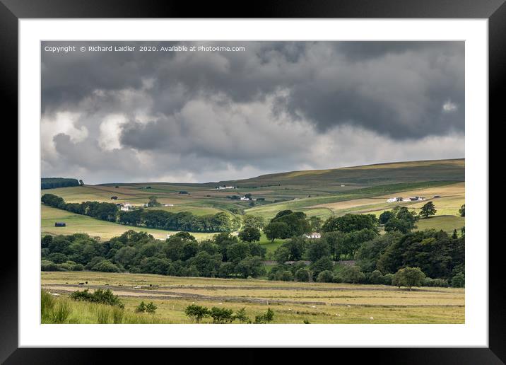 Across to Ettersgill from Holwick, Upper Teesdale Framed Mounted Print by Richard Laidler
