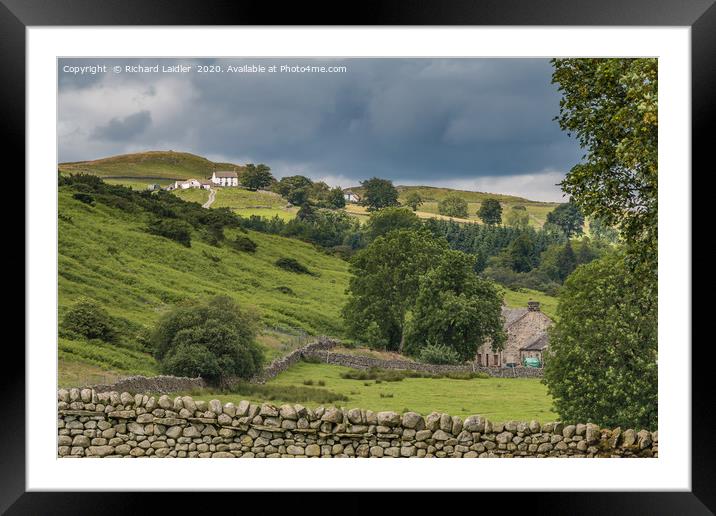 East Force Garth Farm, Upper Teesdale Framed Mounted Print by Richard Laidler