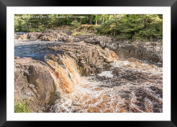 Low Force Waterfall, Teesdale in Summer (3) Framed Mounted Print by Richard Laidler