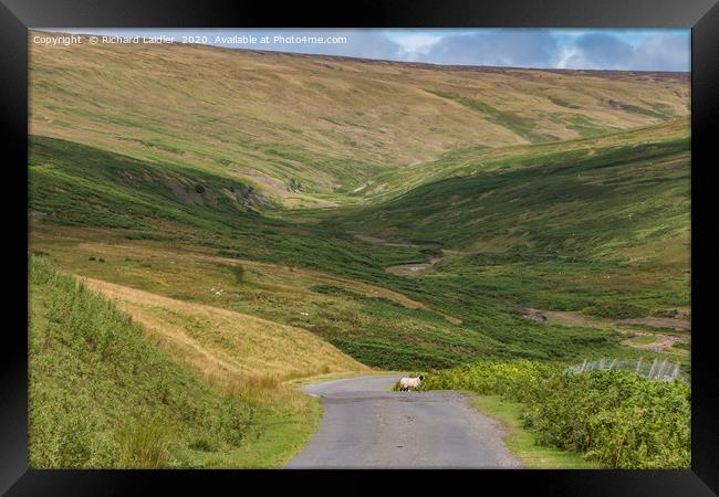 Sunshine and Shadows, Hudes Hope, Teesdale Framed Print by Richard Laidler