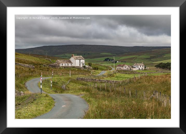 Honeypot Cottage and Unthank Farm, Harwood Framed Mounted Print by Richard Laidler