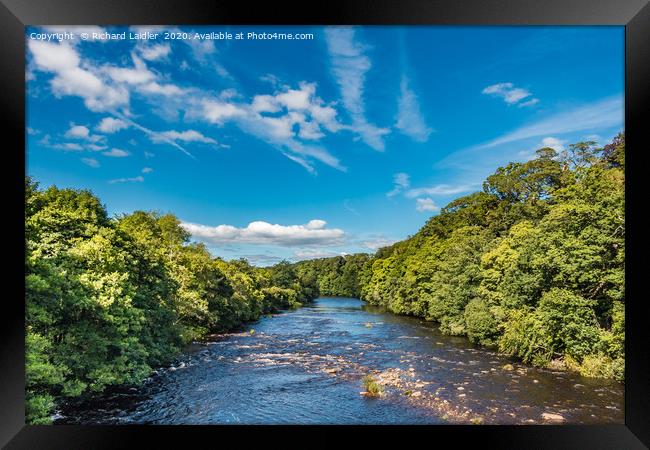 Late Summer on the Tees at Whorlton Framed Print by Richard Laidler