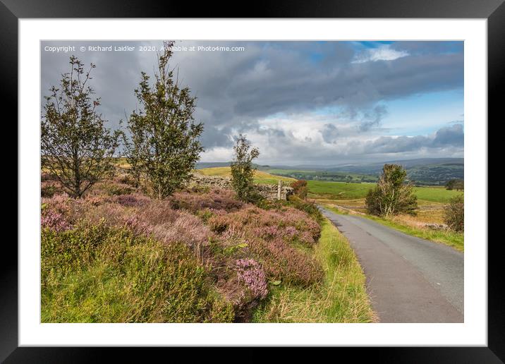 Towards Middleton in Teesdale from Bail Hill 2 Framed Mounted Print by Richard Laidler