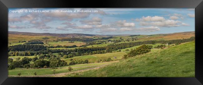 Upper Teesdale Early Autumn Panorama Framed Print by Richard Laidler