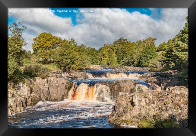 Autumn Tints at Low Force Waterfall Sep 2020 Framed Print by Richard Laidler