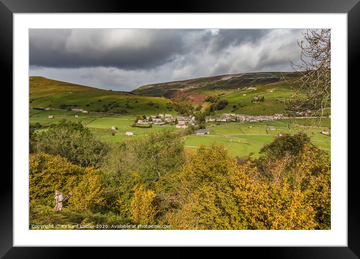 Autumn at Gunnerside, Swaledale, Yorkshire Dales Framed Mounted Print by Richard Laidler
