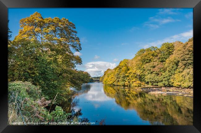 Autumn Reflections at Wycliffe Teesdale Framed Print by Richard Laidler