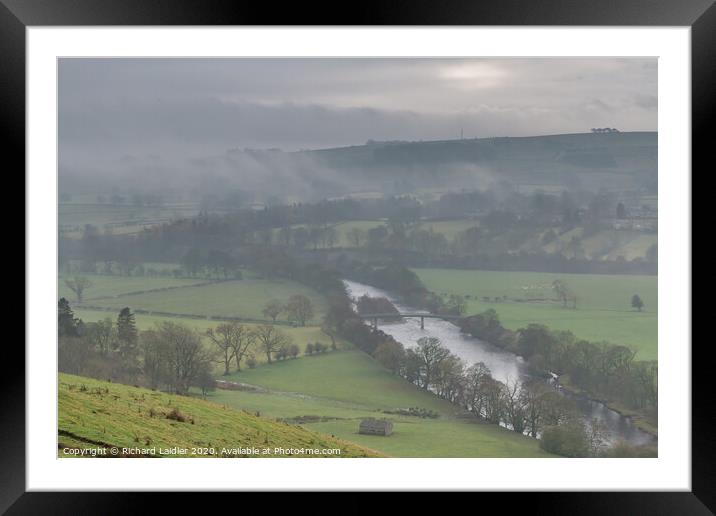 Fog Lifting from Mickleton, Teesdale Framed Mounted Print by Richard Laidler