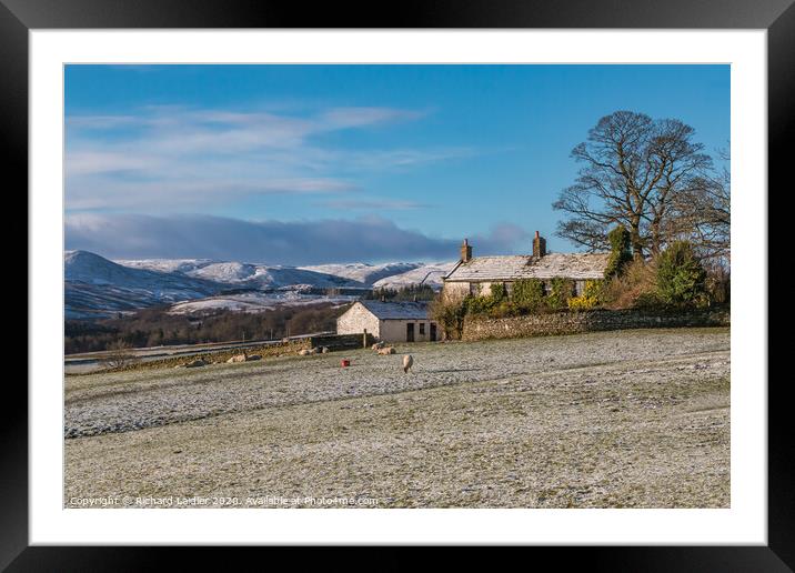 Snow Covered Cronkley Fell from Ash Hill 2 Framed Mounted Print by Richard Laidler