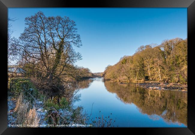 The River Tees at Wycliffe on New Year's Eve 2020 Framed Print by Richard Laidler