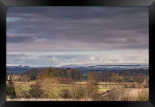 Sky Clearing over Cross Fell and Thorpe, Teesdale Framed Print by Richard Laidler