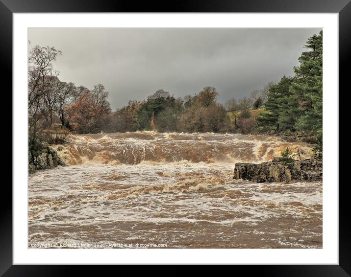 Low Force in Full Flood after Storm Desmond Framed Mounted Print by Richard Laidler