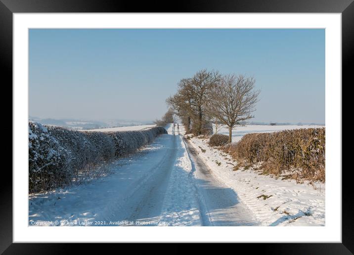 Towards Van Farm, Teesdale after the Blizzard Framed Mounted Print by Richard Laidler