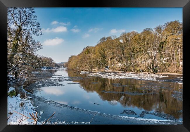 Frozen Tees at Wycliffe Framed Print by Richard Laidler