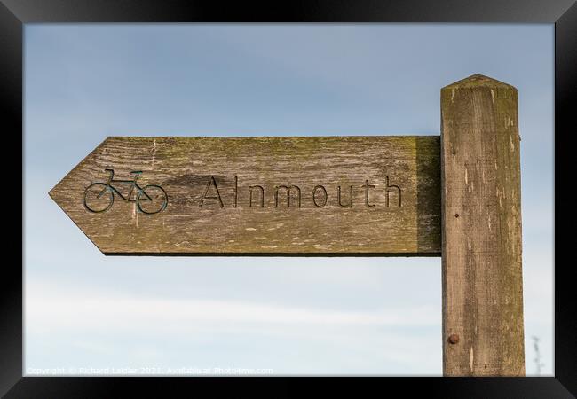 Cycle to Alnmouth Framed Print by Richard Laidler