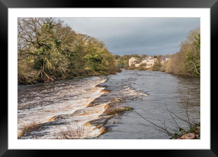 The River Tees at Demesnes Mill, Barnard Castle, T Framed Mounted Print by Richard Laidler