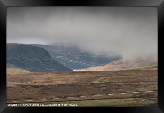 Clouds Lifting off Cronkley Scar and Widdybank Fell (2) Framed Print by Richard Laidler