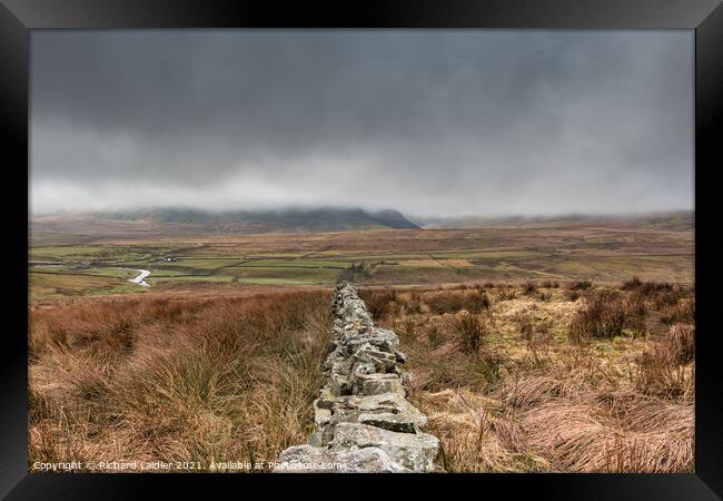 Clouds Lifting off Cronkley Scar and Widdybank Fell (1) Framed Print by Richard Laidler