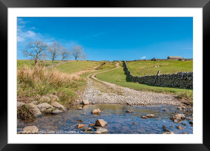 Track Over to Coldberry, Teesdale Framed Mounted Print by Richard Laidler