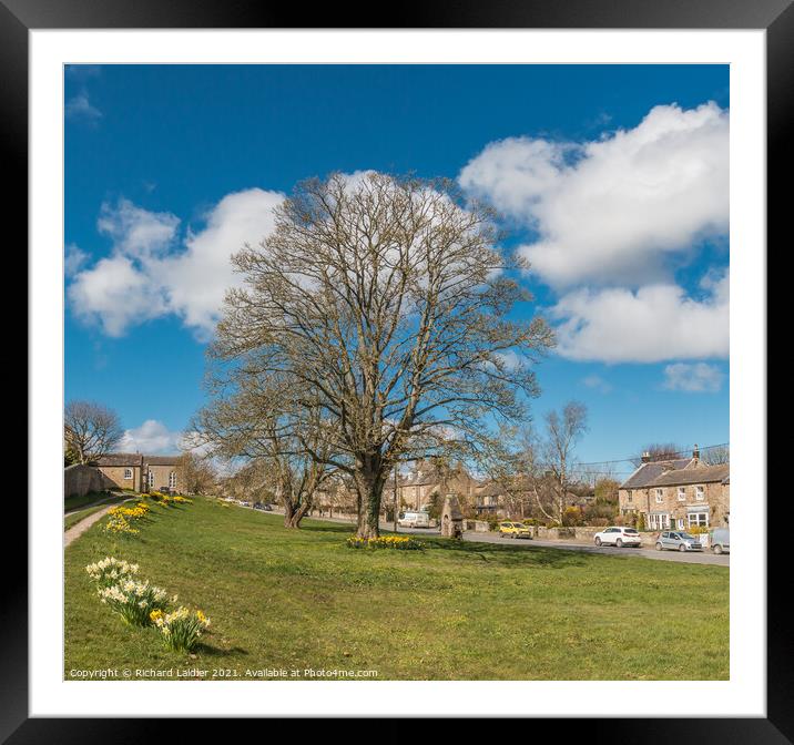 Barningham Village in Spring Sunshine Framed Mounted Print by Richard Laidler