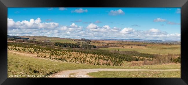 The Stang from Barningham Moor Panorama Framed Print by Richard Laidler