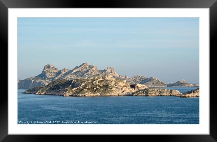 Coastal landscape at the Côte d'Azur Framed Mounted Print by Lensw0rld 