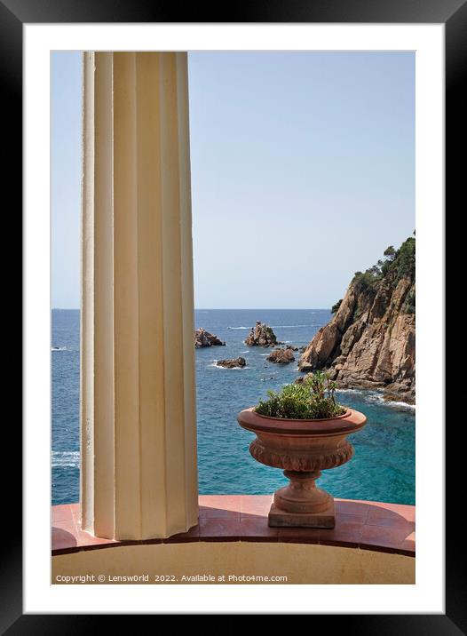 View along the Costa Brava coastline Framed Mounted Print by Lensw0rld 