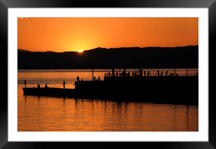 A last ray of sunlight in Enoshima, Japan Framed Mounted Print by Lensw0rld 