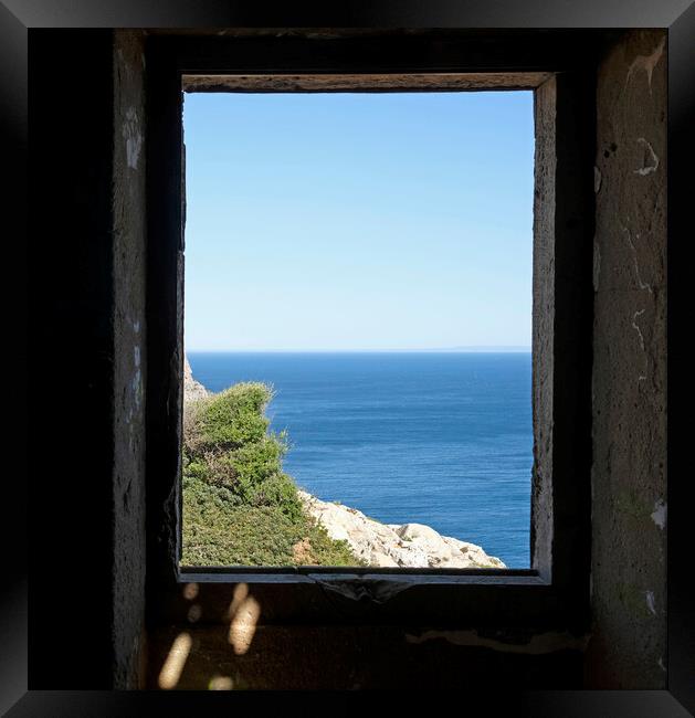 Portugal ocean view window  Framed Print by Lensw0rld 