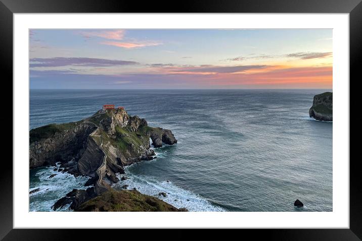 San Juan de Gaztelugatxe during sunrise Framed Mounted Print by Lensw0rld 